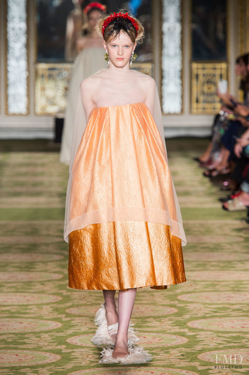Hannah Motler featured in  the Simone Rocha fashion show for Spring/Summer 2019