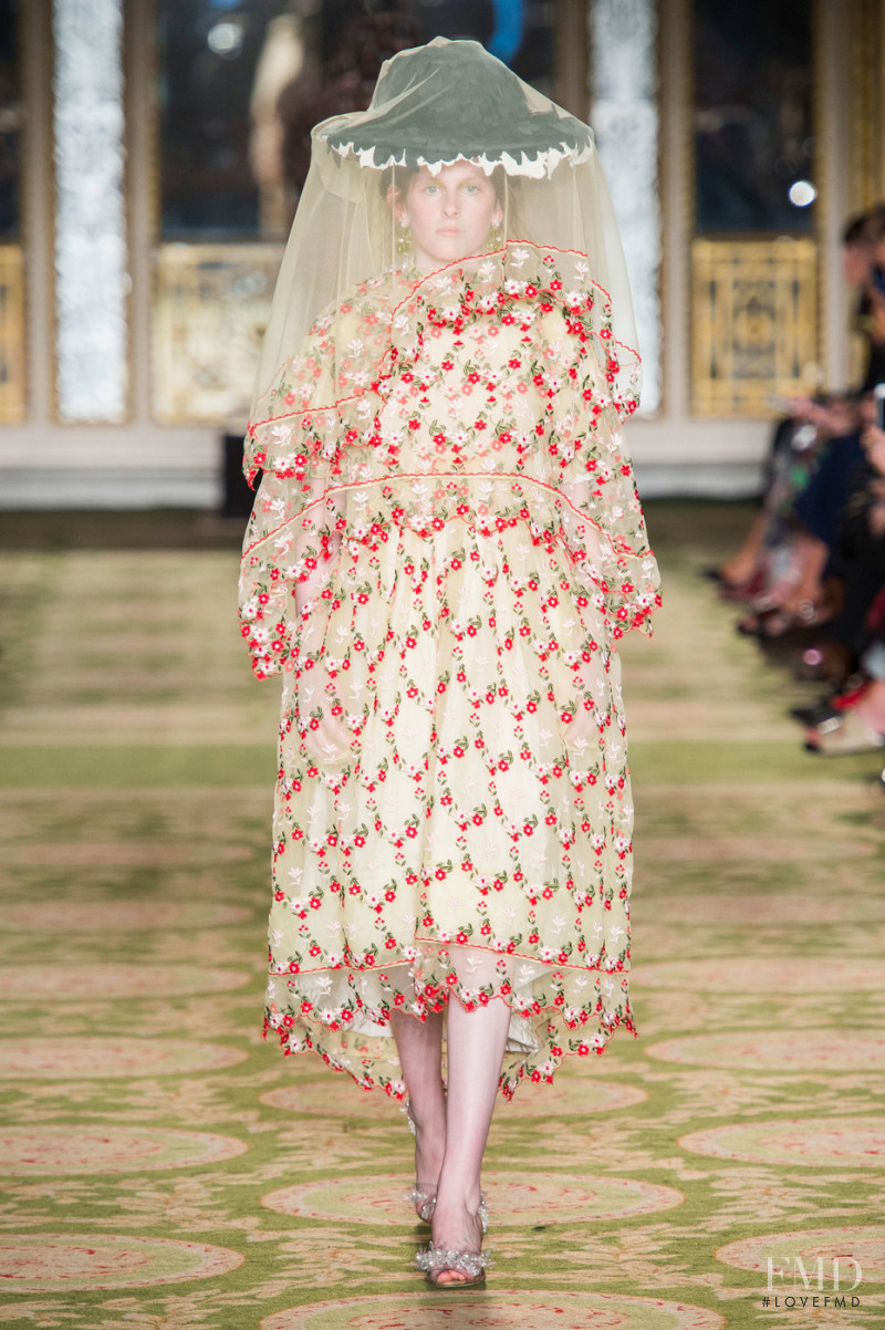 Freya Lawrence featured in  the Simone Rocha fashion show for Spring/Summer 2019