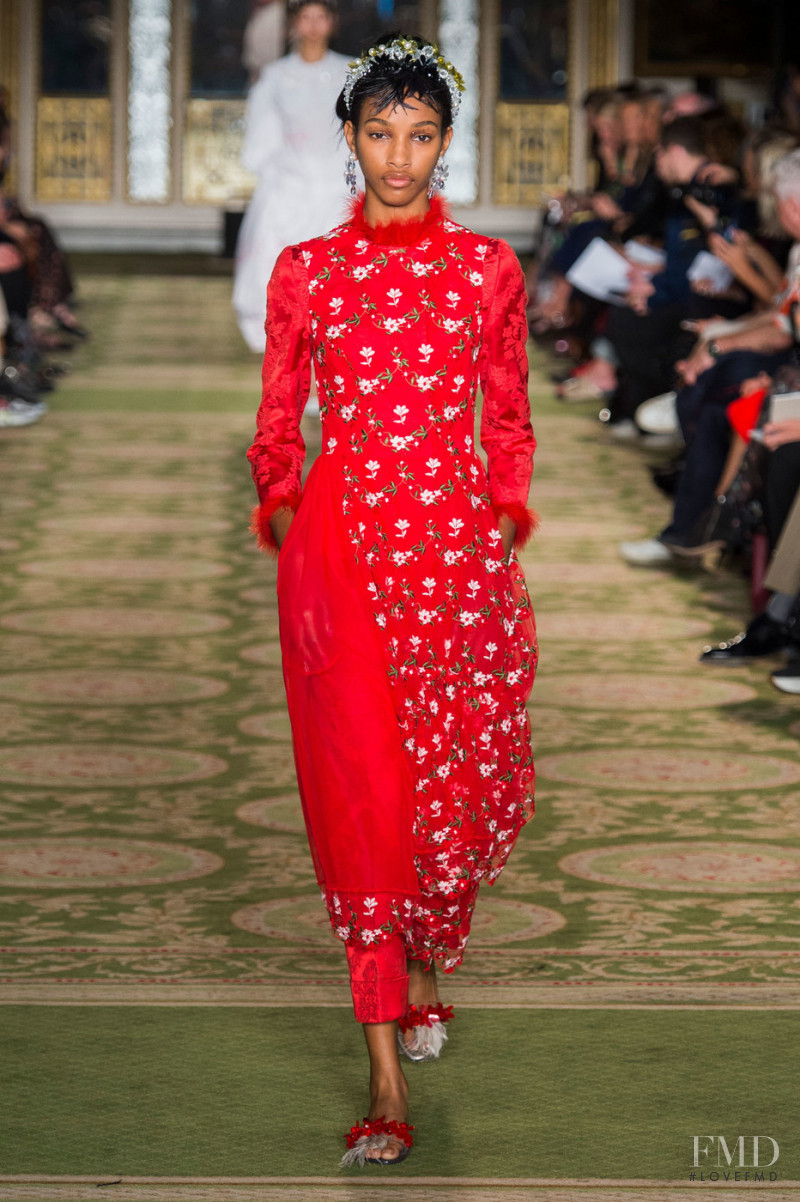 Naomi Chin Wing featured in  the Simone Rocha fashion show for Spring/Summer 2019