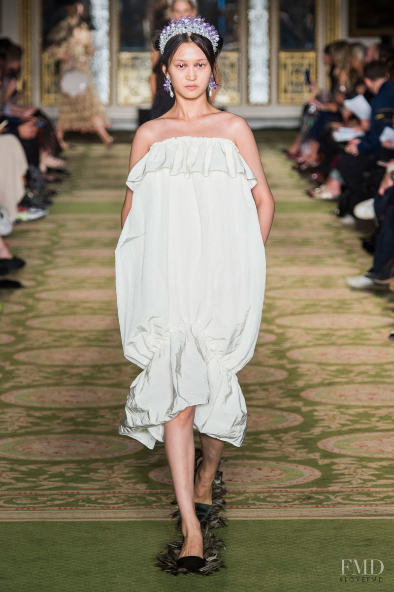Wangy Xinyu featured in  the Simone Rocha fashion show for Spring/Summer 2019