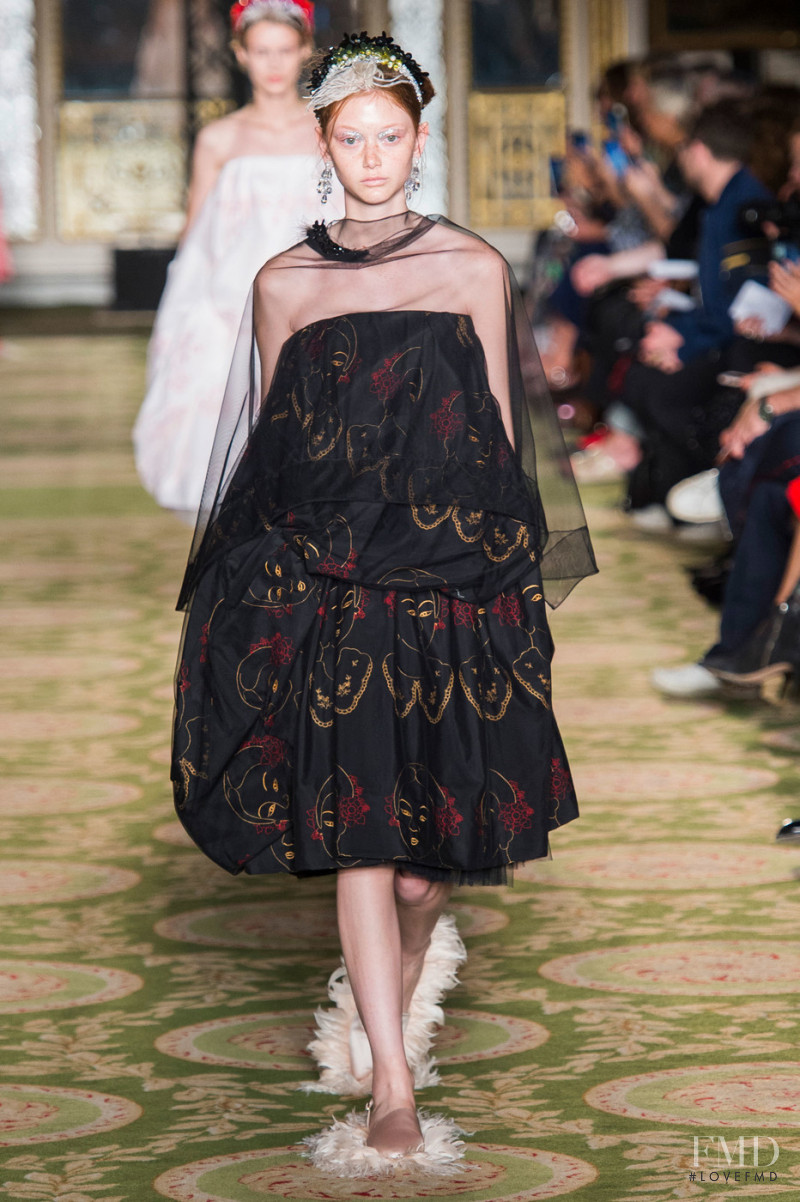 Sara Grace Wallerstedt featured in  the Simone Rocha fashion show for Spring/Summer 2019