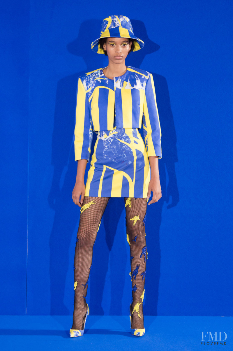 Manuela Sanchez featured in  the Halpern fashion show for Spring/Summer 2019