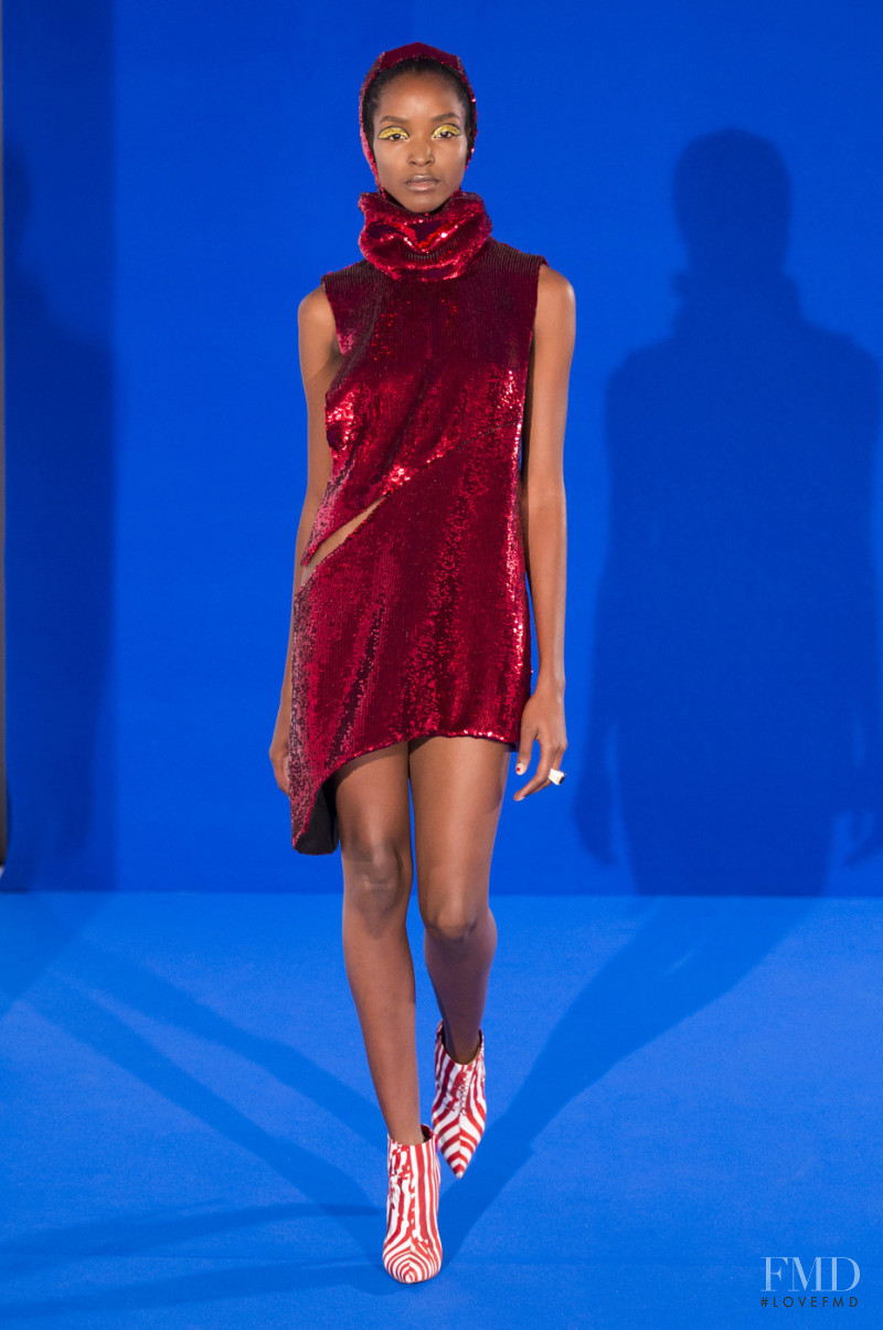Miqueal Symone Williams featured in  the Halpern fashion show for Spring/Summer 2019