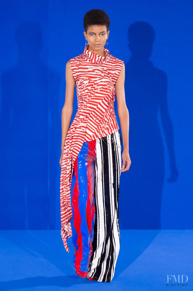 Maria Vitoria featured in  the Halpern fashion show for Spring/Summer 2019