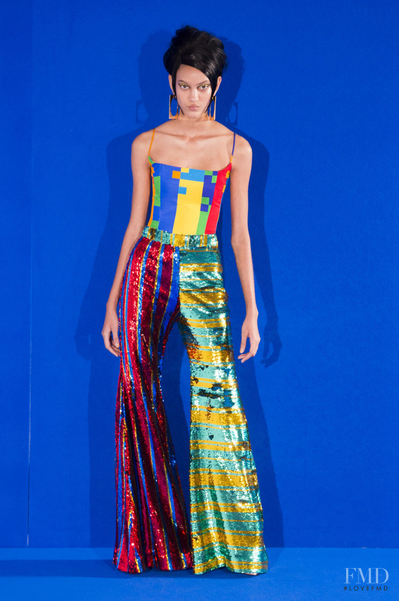 Nayeli Figueroa featured in  the Halpern fashion show for Spring/Summer 2019