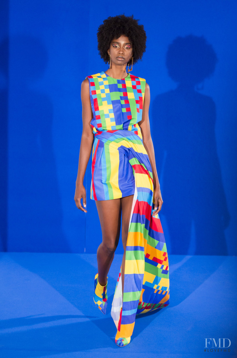 Crystal Noreiga featured in  the Halpern fashion show for Spring/Summer 2019