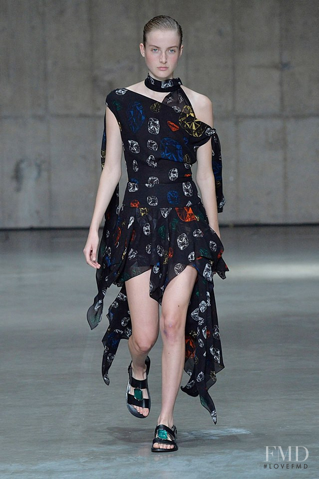 Bo Fasseur featured in  the Christopher Kane fashion show for Spring/Summer 2019