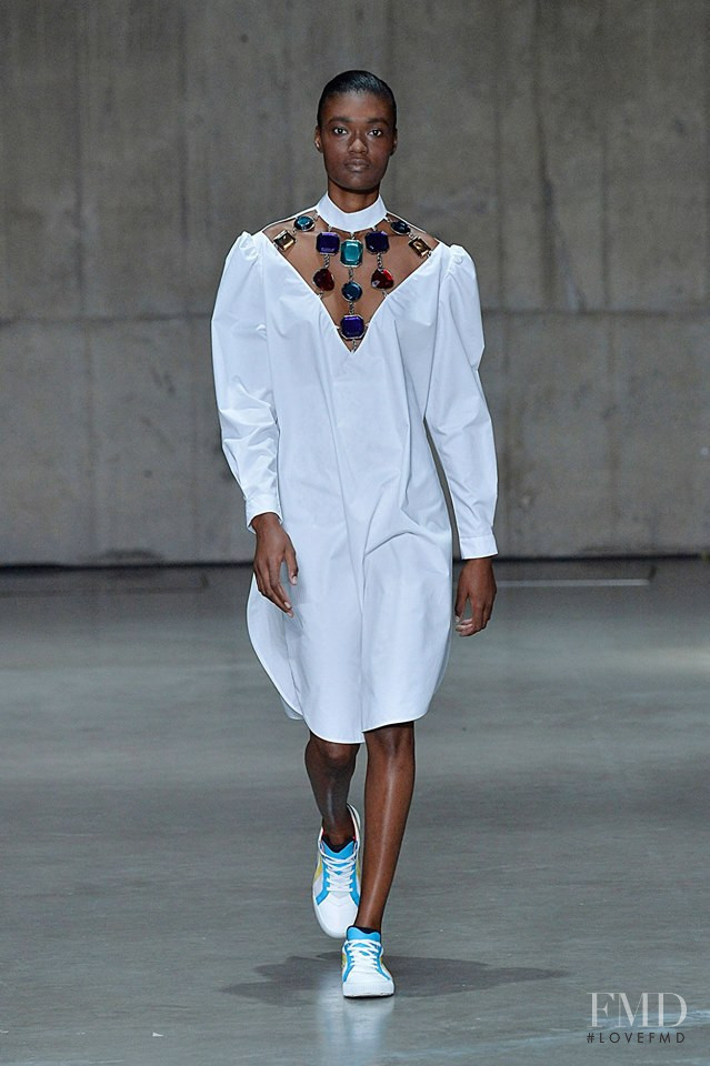 Naki Depass featured in  the Christopher Kane fashion show for Spring/Summer 2019