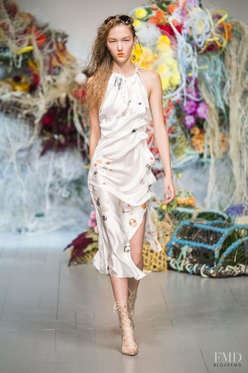 Nastya Cherkasova featured in  the Fyodor Golan fashion show for Spring/Summer 2019