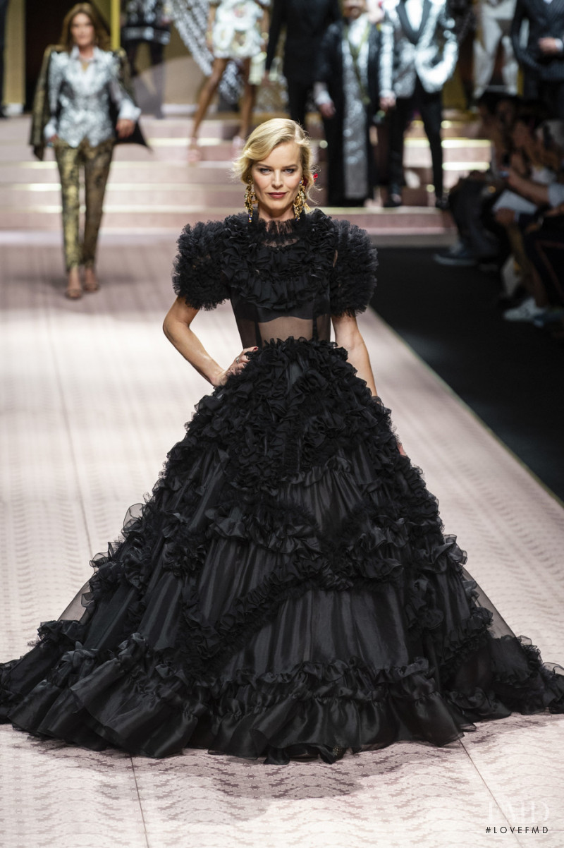 Eva Herzigova featured in  the Dolce & Gabbana fashion show for Spring/Summer 2019