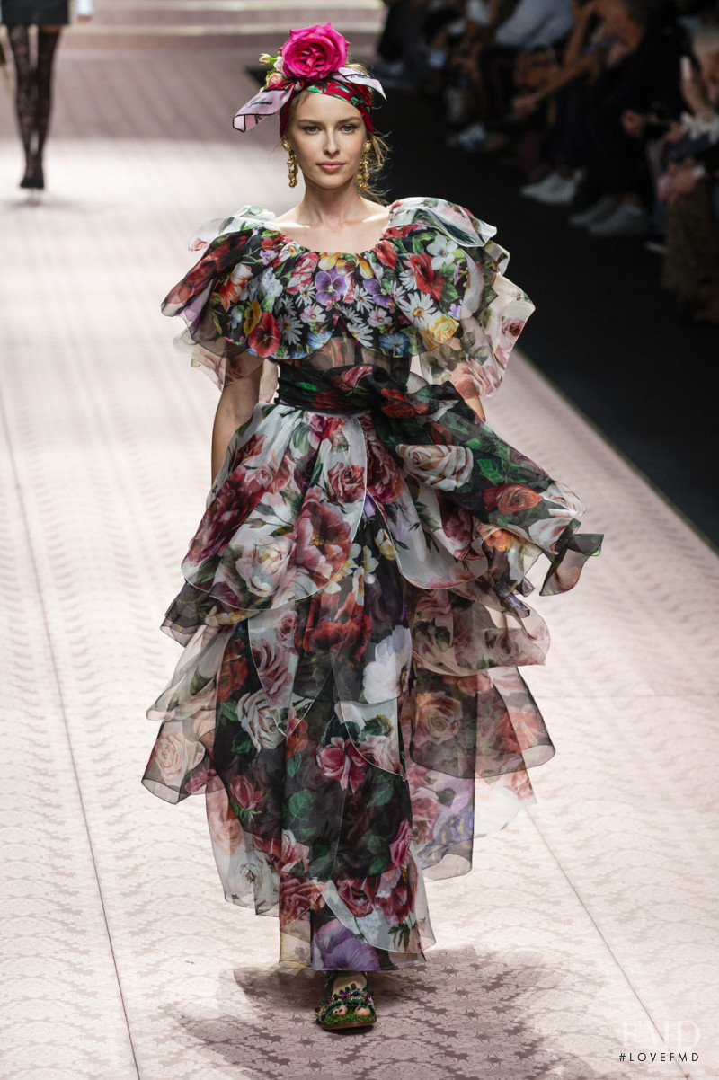 Karolina Smetek featured in  the Dolce & Gabbana fashion show for Spring/Summer 2019