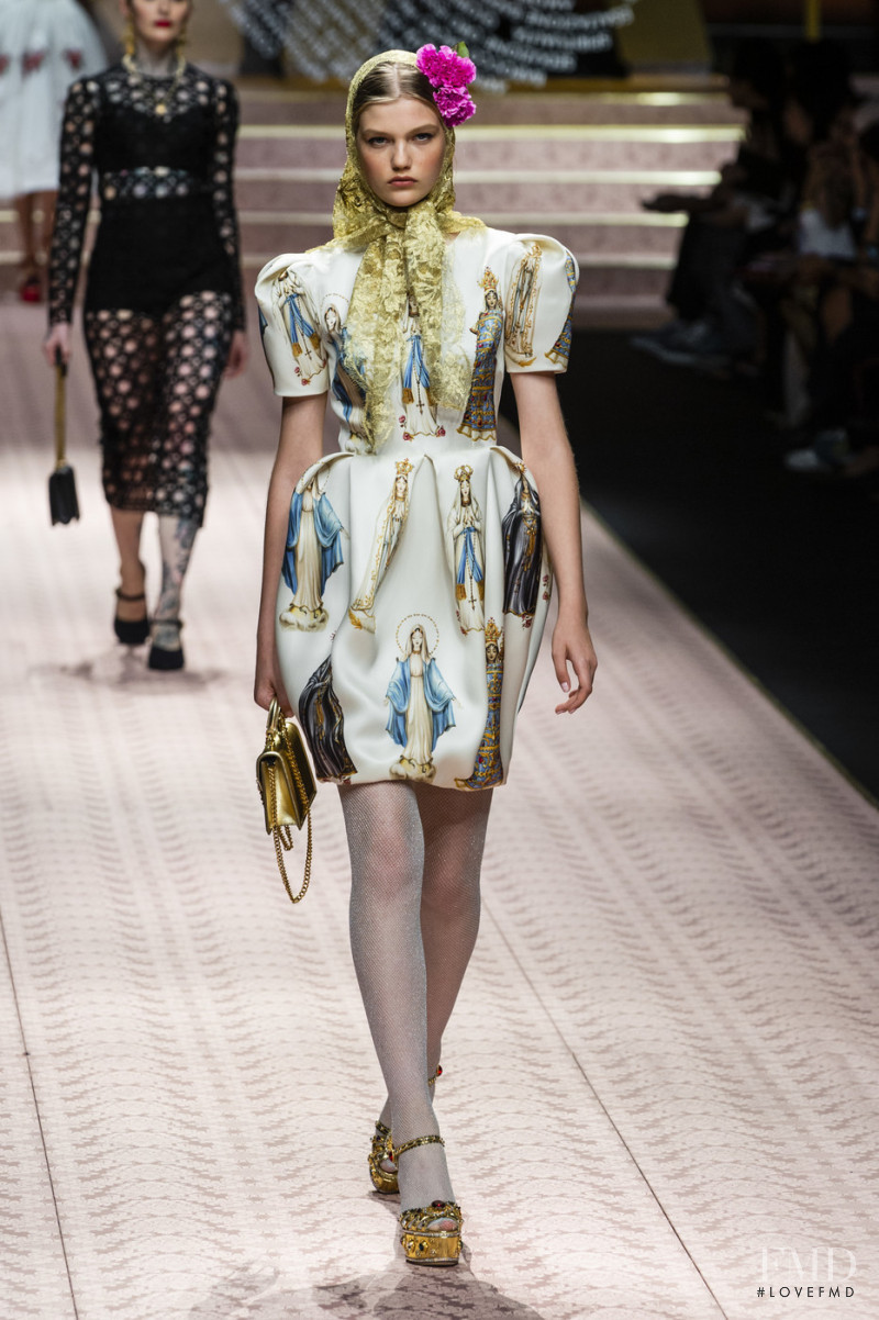 Viktoriia Gerasimova featured in  the Dolce & Gabbana fashion show for Spring/Summer 2019