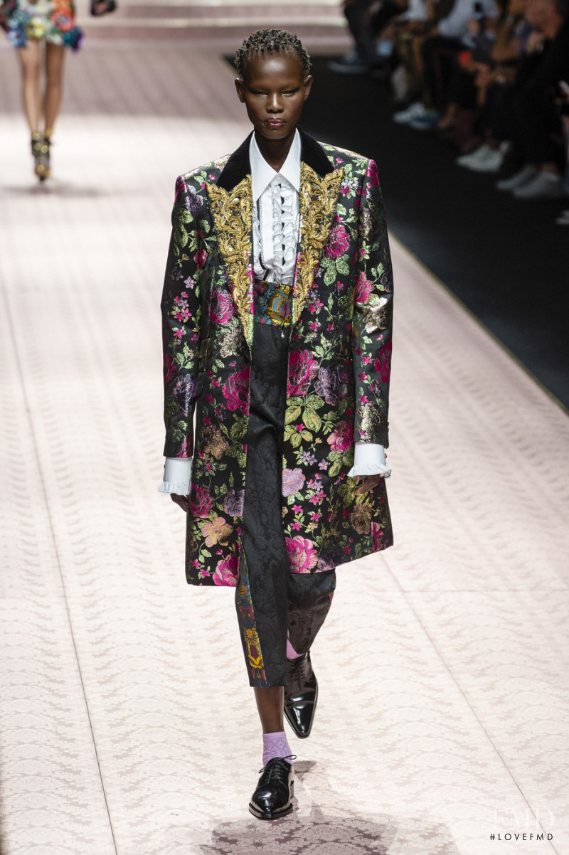 Shanelle Nyasiase featured in  the Dolce & Gabbana fashion show for Spring/Summer 2019