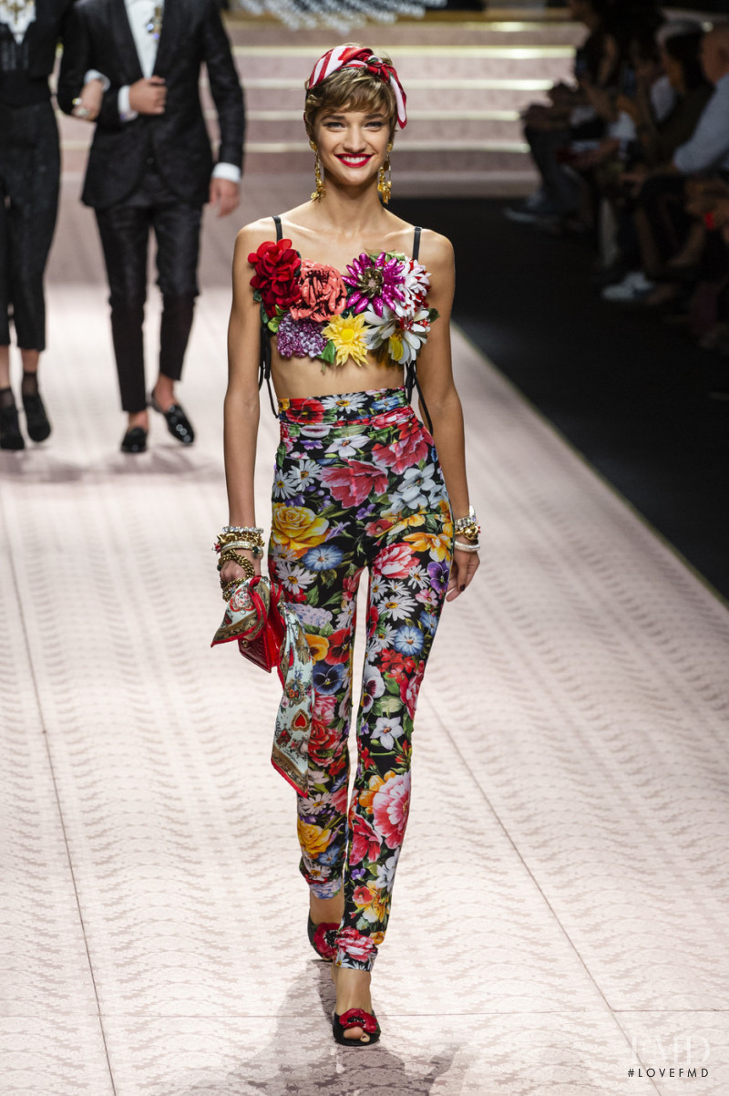 Anastasija Titko featured in  the Dolce & Gabbana fashion show for Spring/Summer 2019