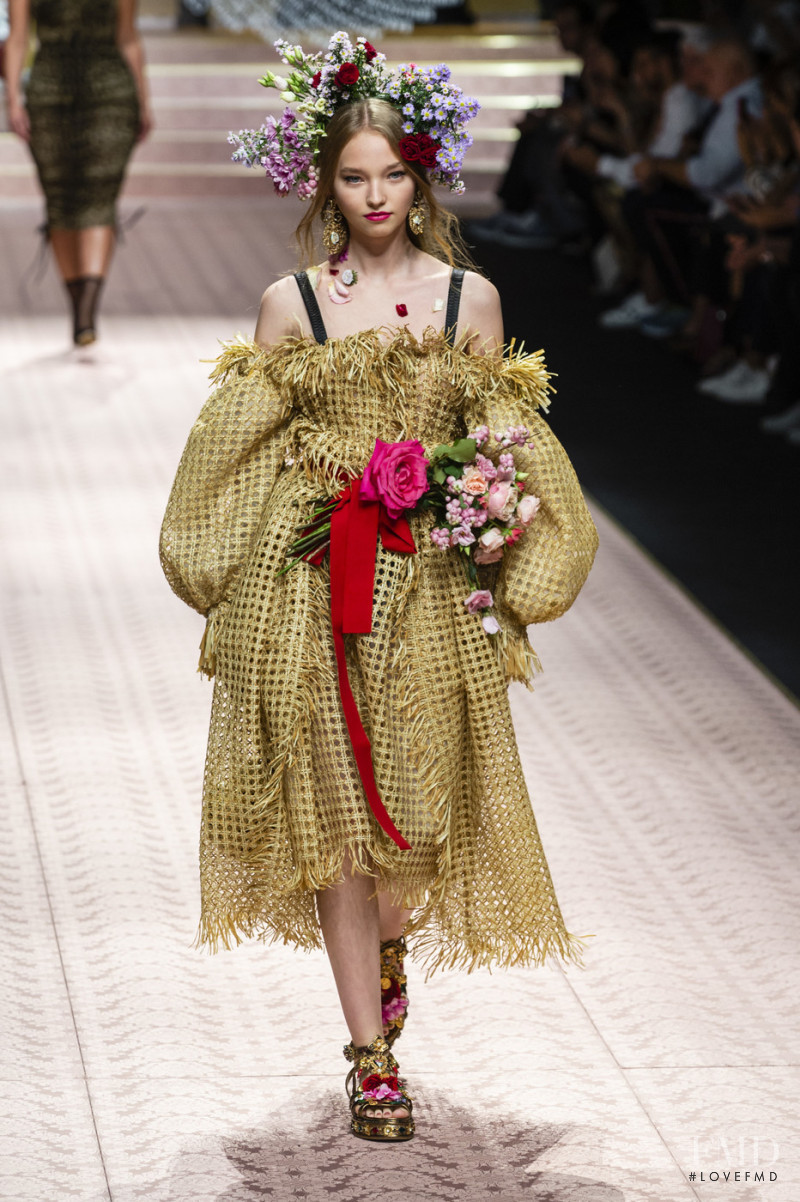 Milena Ioanna featured in  the Dolce & Gabbana fashion show for Spring/Summer 2019