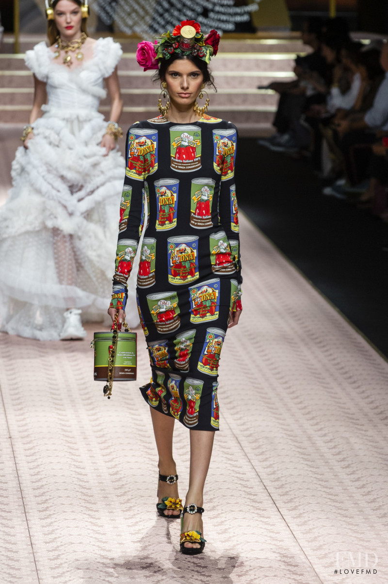 Giulia Manini featured in  the Dolce & Gabbana fashion show for Spring/Summer 2019