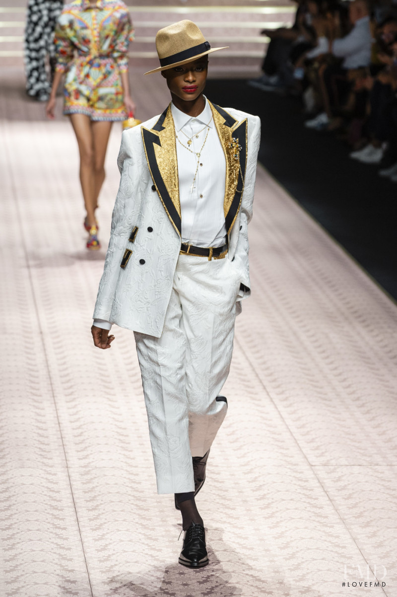 Mayowa Nicholas featured in  the Dolce & Gabbana fashion show for Spring/Summer 2019