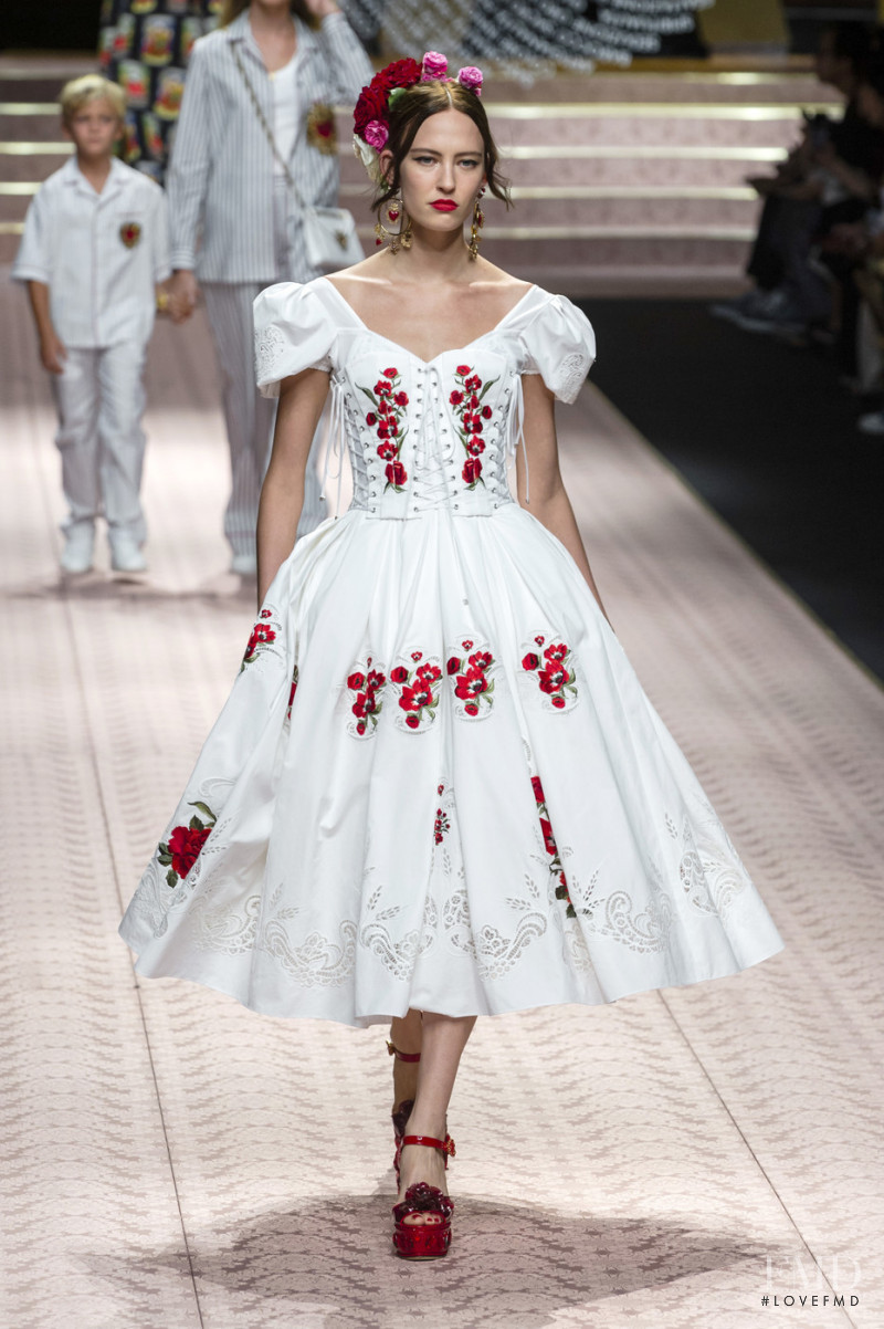 Ania Chiz featured in  the Dolce & Gabbana fashion show for Spring/Summer 2019