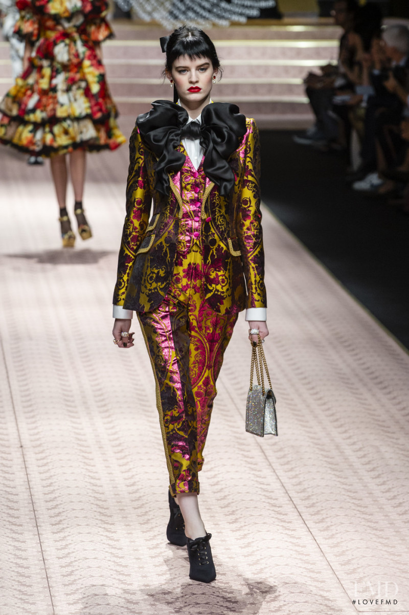 Hannah Elyse featured in  the Dolce & Gabbana fashion show for Spring/Summer 2019