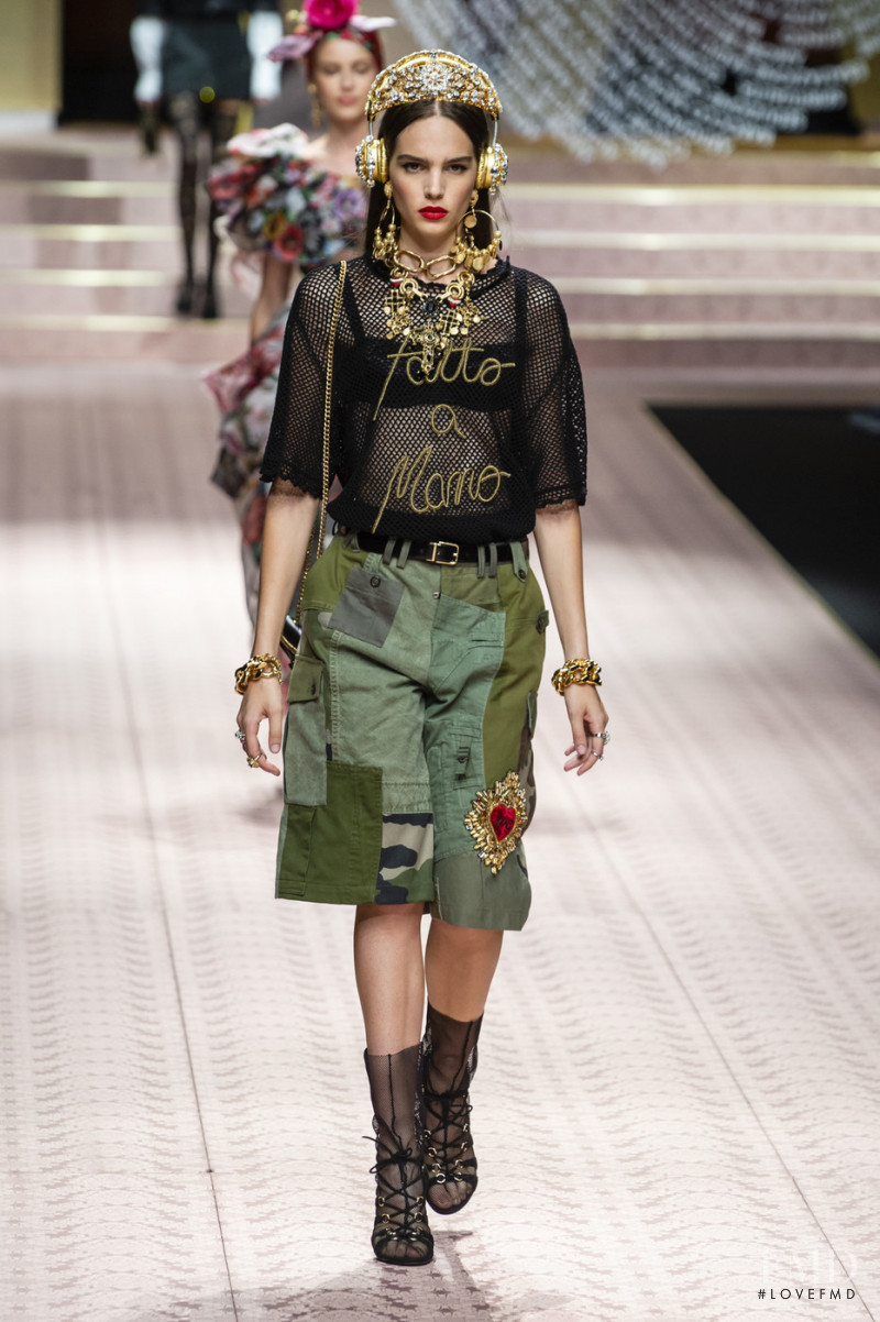 Matilde Buoso featured in  the Dolce & Gabbana fashion show for Spring/Summer 2019