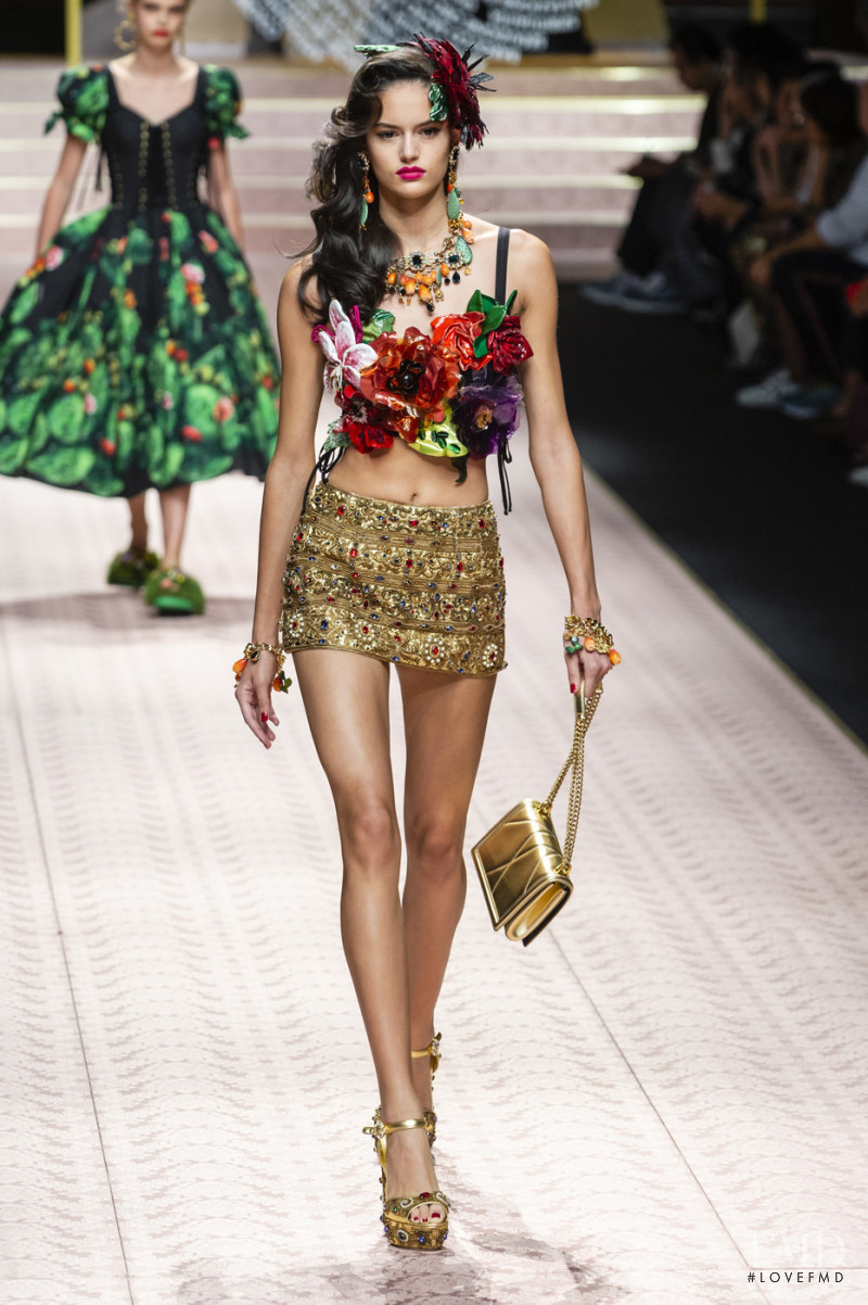 Nikki Vonsee featured in  the Dolce & Gabbana fashion show for Spring/Summer 2019