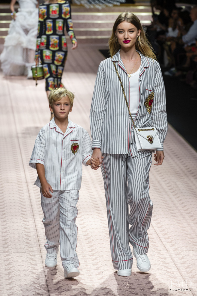 Giulia Maenza featured in  the Dolce & Gabbana fashion show for Spring/Summer 2019