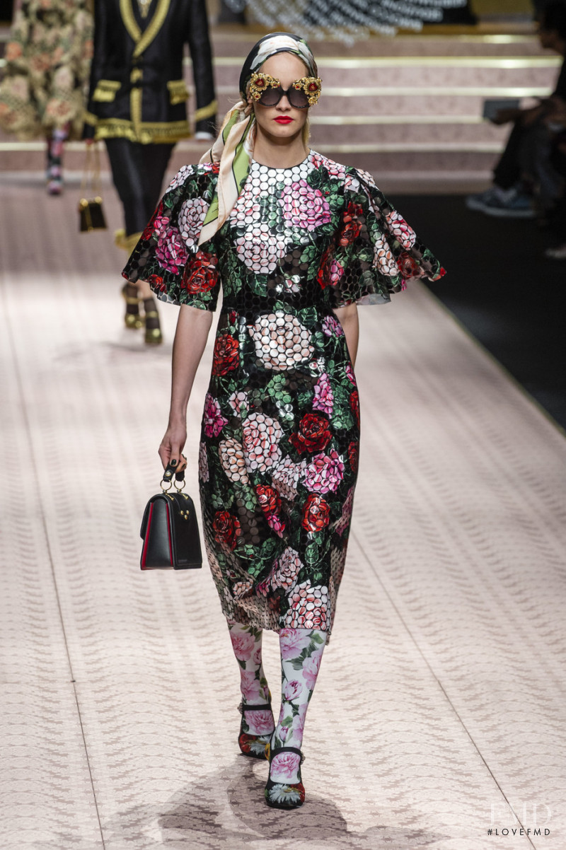 Kitti Mudele featured in  the Dolce & Gabbana fashion show for Spring/Summer 2019