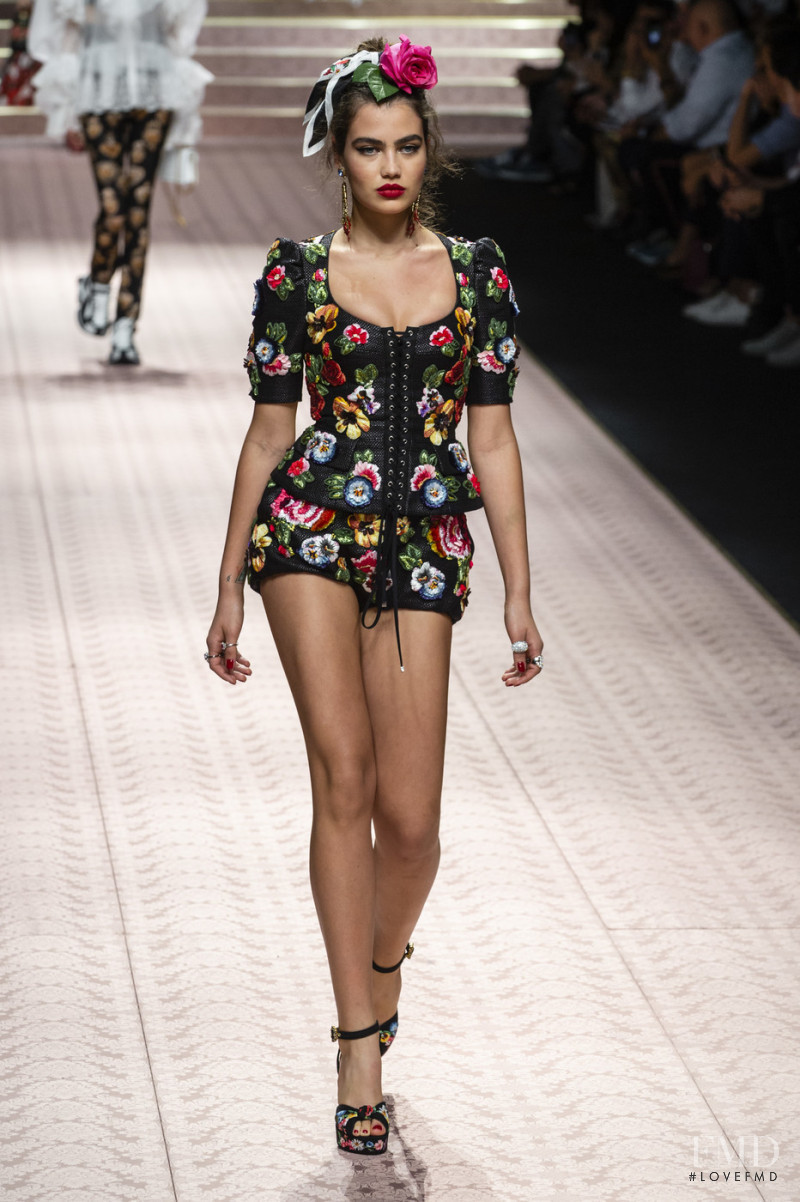 Alana Felisberto featured in  the Dolce & Gabbana fashion show for Spring/Summer 2019
