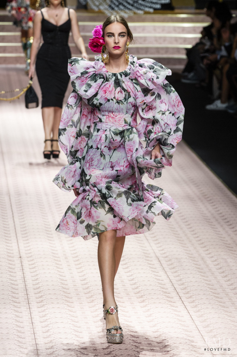 Estella Brons featured in  the Dolce & Gabbana fashion show for Spring/Summer 2019