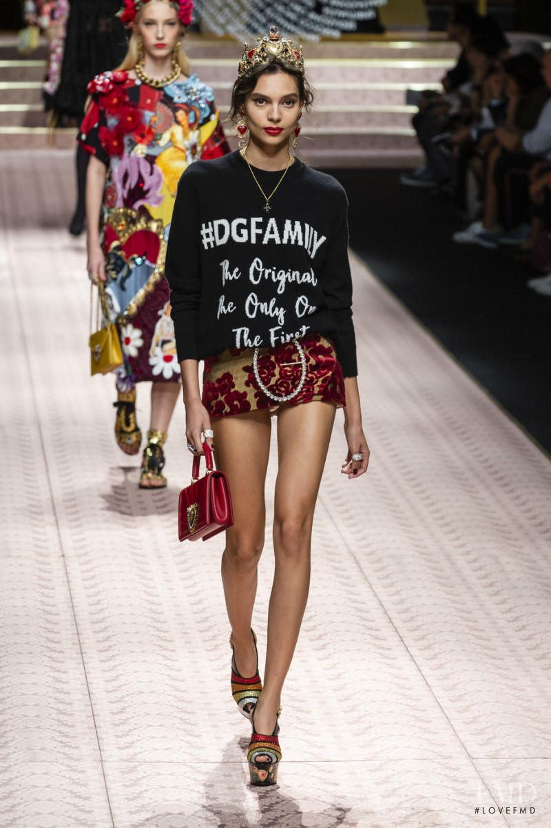 Charlee Fraser featured in  the Dolce & Gabbana fashion show for Spring/Summer 2019