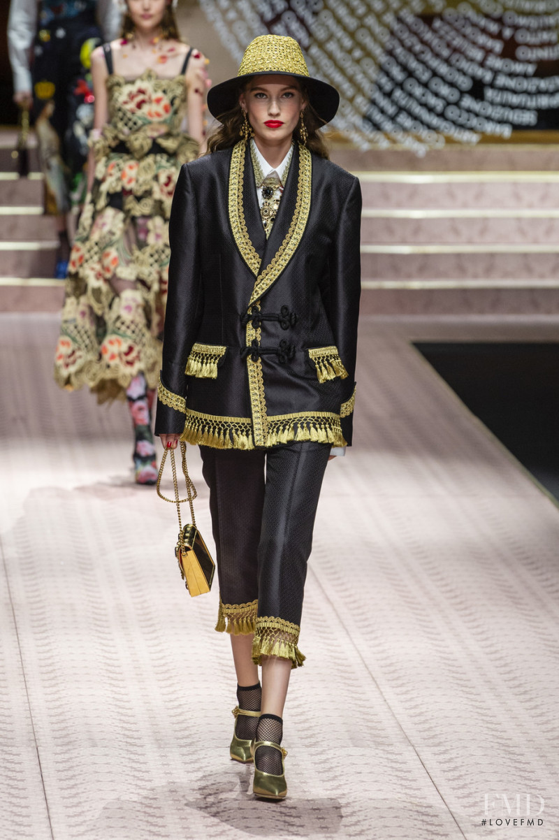 Laura Bogesvang Sorensen featured in  the Dolce & Gabbana fashion show for Spring/Summer 2019