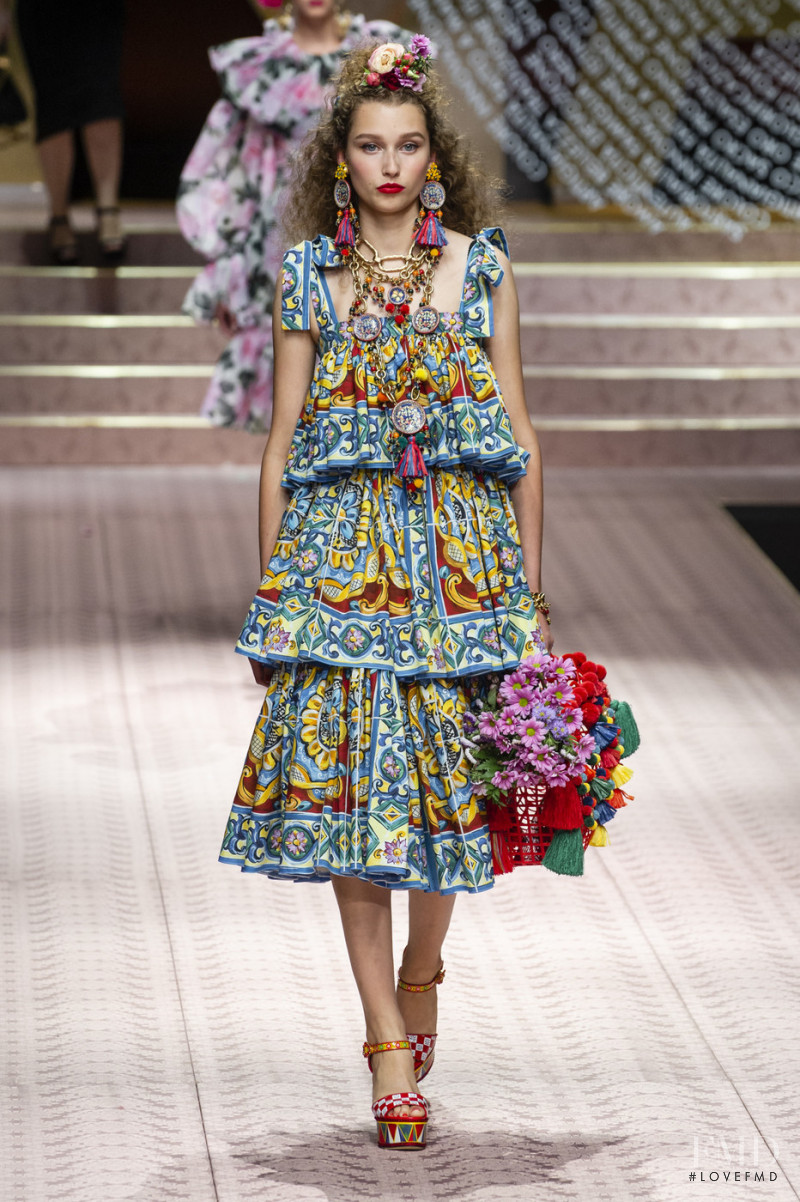 Elien Swalens featured in  the Dolce & Gabbana fashion show for Spring/Summer 2019