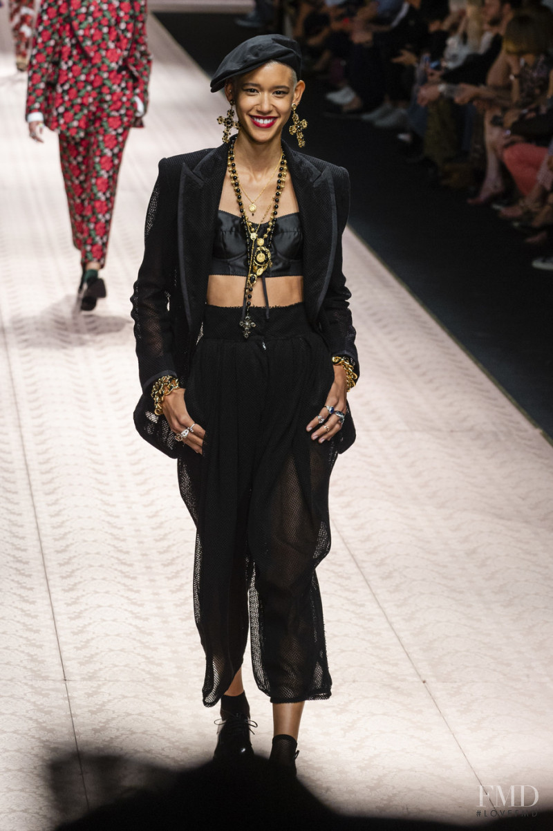 Janiece Dilone featured in  the Dolce & Gabbana fashion show for Spring/Summer 2019