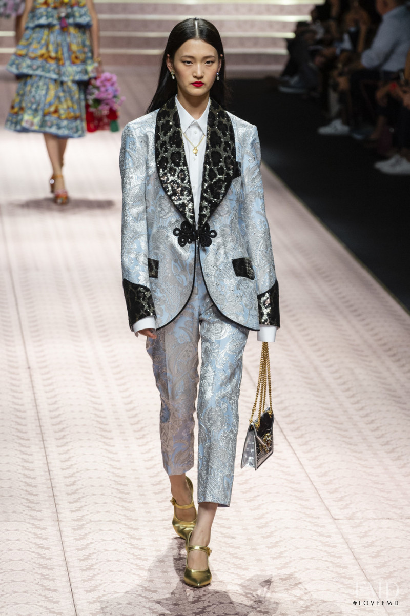 Wangy Xinyu featured in  the Dolce & Gabbana fashion show for Spring/Summer 2019