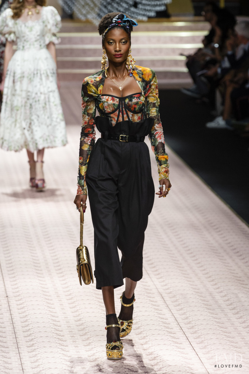 Mame Camara featured in  the Dolce & Gabbana fashion show for Spring/Summer 2019