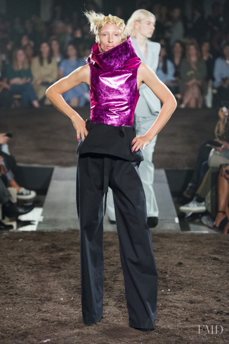 Maggie Maurer featured in  the Gareth Pugh fashion show for Spring/Summer 2019