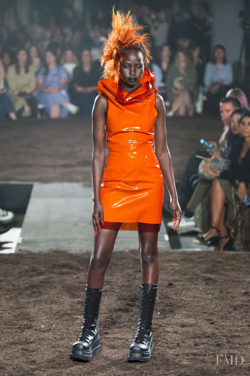 Aweng Chuol featured in  the Gareth Pugh fashion show for Spring/Summer 2019