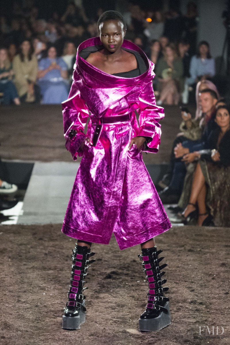 Angok Mayen featured in  the Gareth Pugh fashion show for Spring/Summer 2019