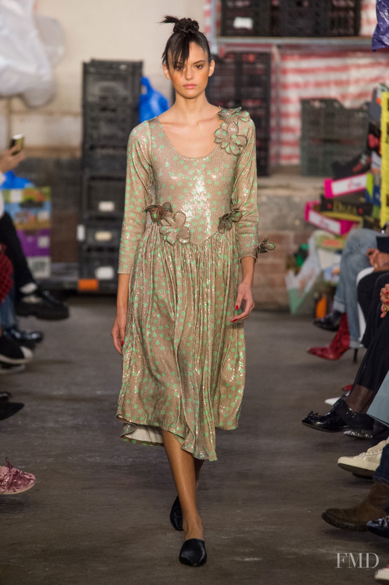Nikki Vonsee featured in  the Molly Goddard fashion show for Spring/Summer 2019