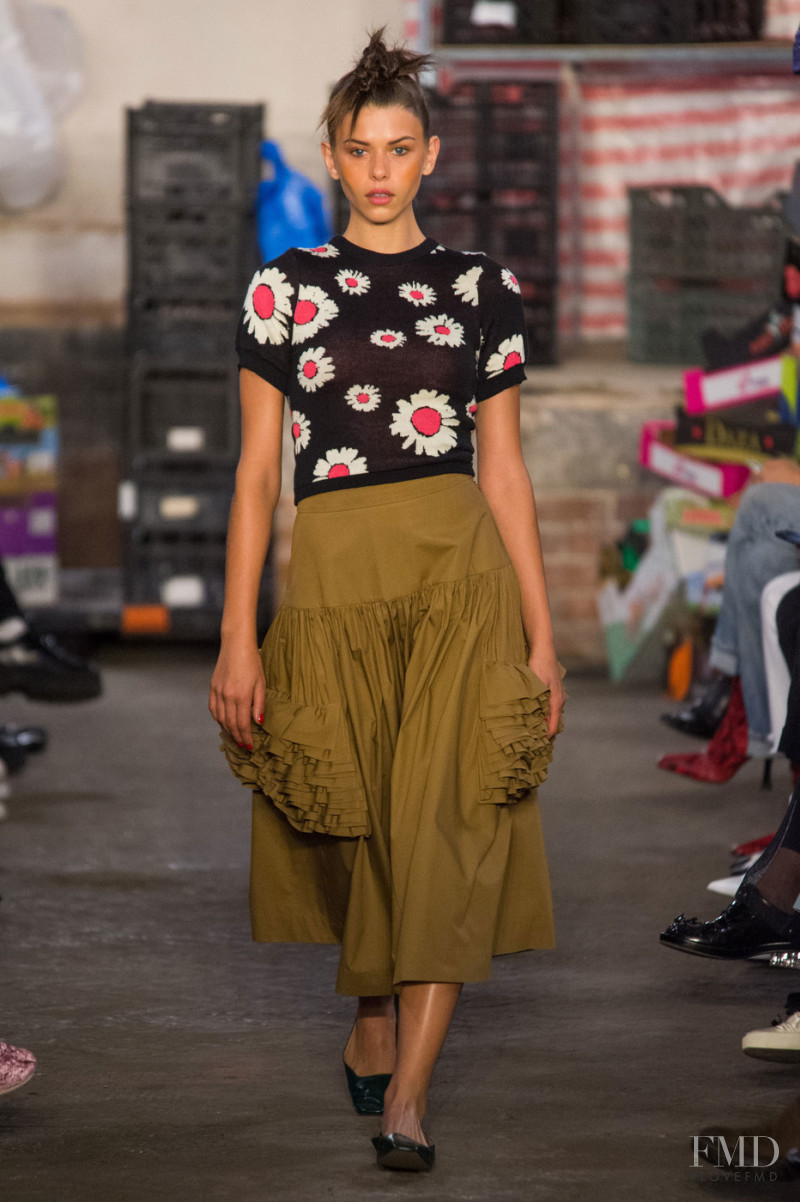 Georgia Fowler featured in  the Molly Goddard fashion show for Spring/Summer 2019