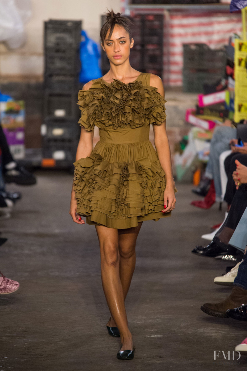 Alanna Arrington featured in  the Molly Goddard fashion show for Spring/Summer 2019