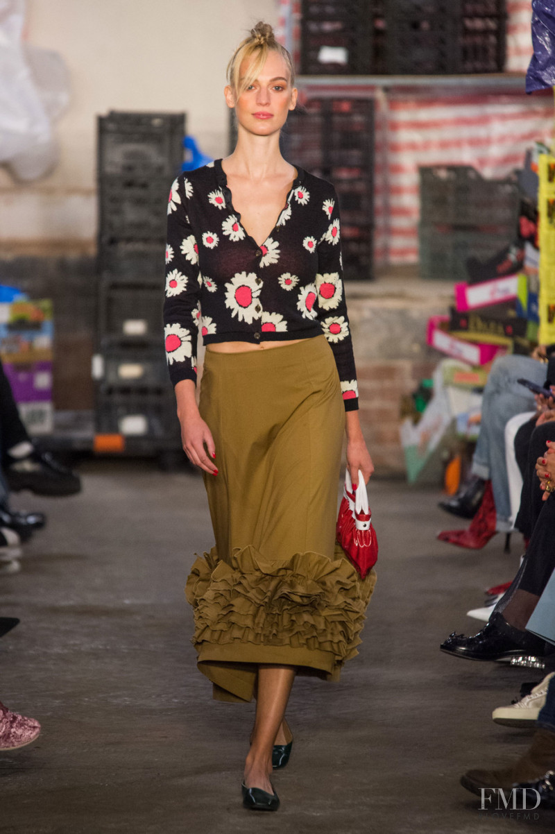 Vanessa Axente featured in  the Molly Goddard fashion show for Spring/Summer 2019