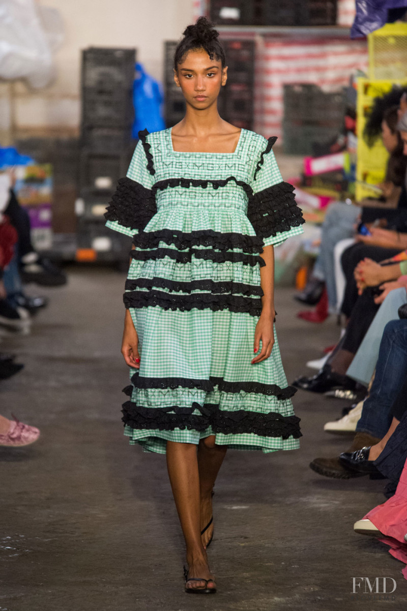 Aiden Curtiss featured in  the Molly Goddard fashion show for Spring/Summer 2019