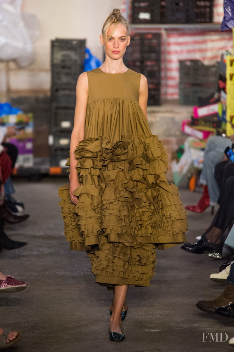 Vanessa Axente featured in  the Molly Goddard fashion show for Spring/Summer 2019