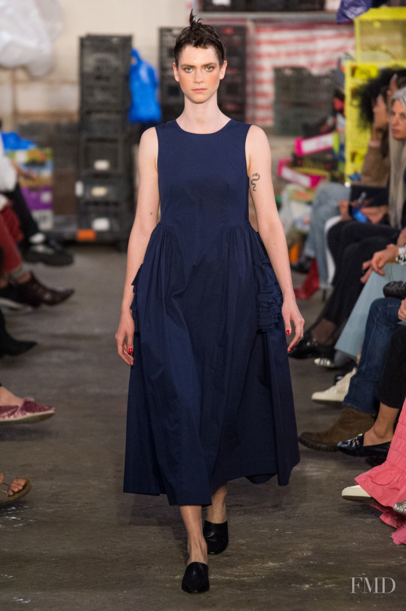 Amandine Renard featured in  the Molly Goddard fashion show for Spring/Summer 2019
