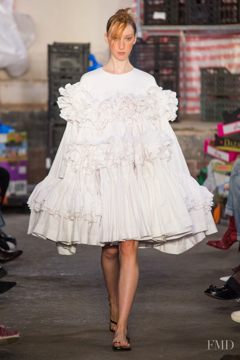 Lorna Foran featured in  the Molly Goddard fashion show for Spring/Summer 2019