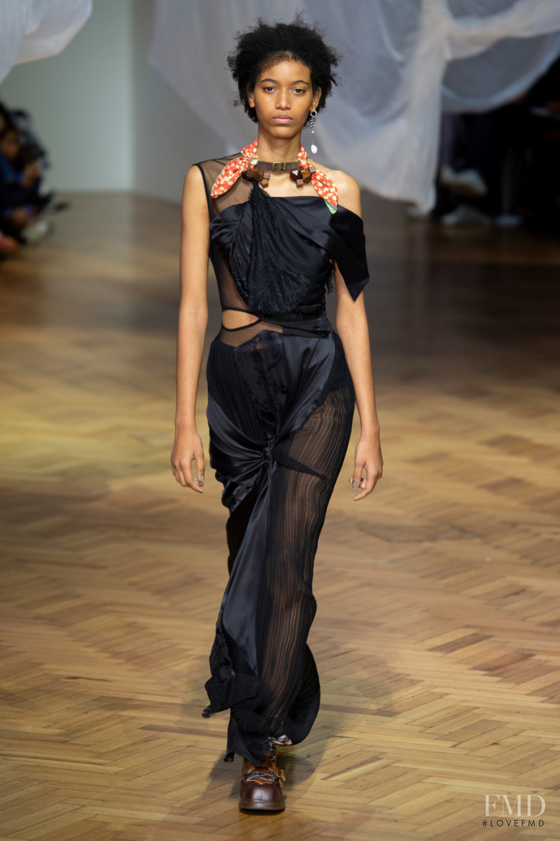 Manuela Sanchez featured in  the Preen by Thornton Bregazzi fashion show for Spring/Summer 2019