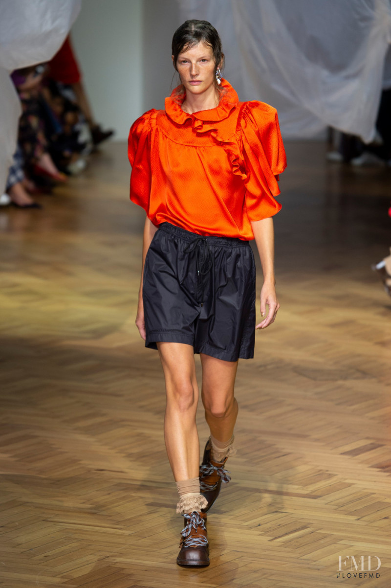 Sara Blomqvist featured in  the Preen by Thornton Bregazzi fashion show for Spring/Summer 2019