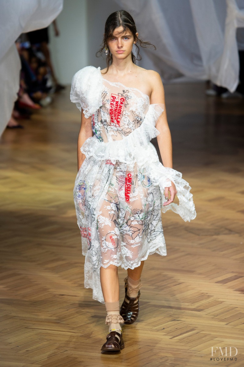 Maya Gunn featured in  the Preen by Thornton Bregazzi fashion show for Spring/Summer 2019