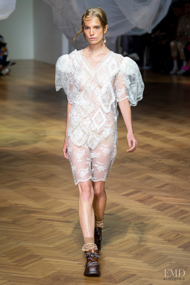 Julie Trichot featured in  the Preen by Thornton Bregazzi fashion show for Spring/Summer 2019